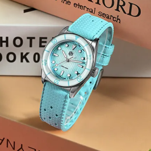 Guilloché Dial Watch - San Martin Dames Quartz Horloge 32,5
