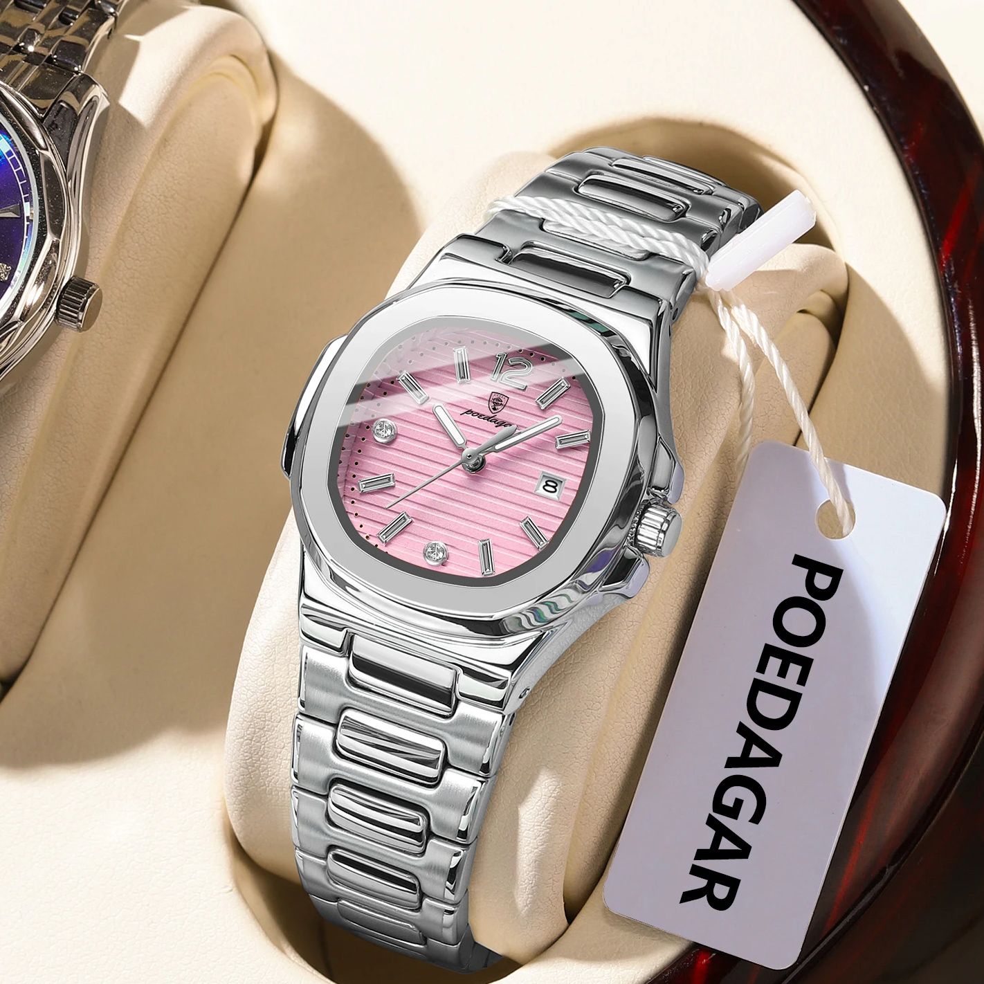Luxury Watch Girl - POEDAGAR Vierkante Mode Vrouw Horloge Lichtgevende