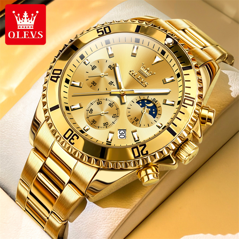 Luxury Watch Affordable - Olevs Horloge Heren Topmerk Luxe Gouden
