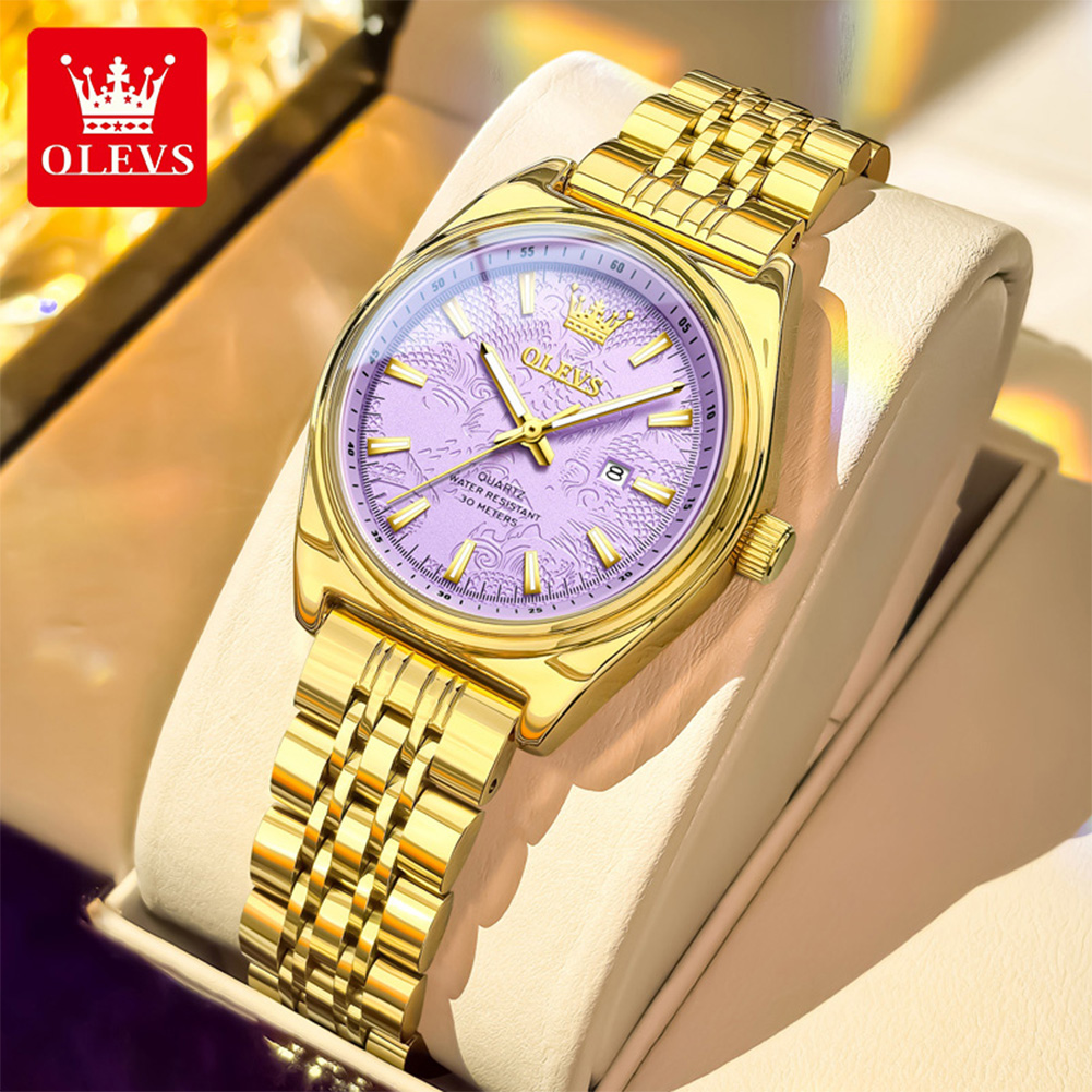 Luxury Watch Index - OLEVS Merk Luxe Gouden Horloge Voor
