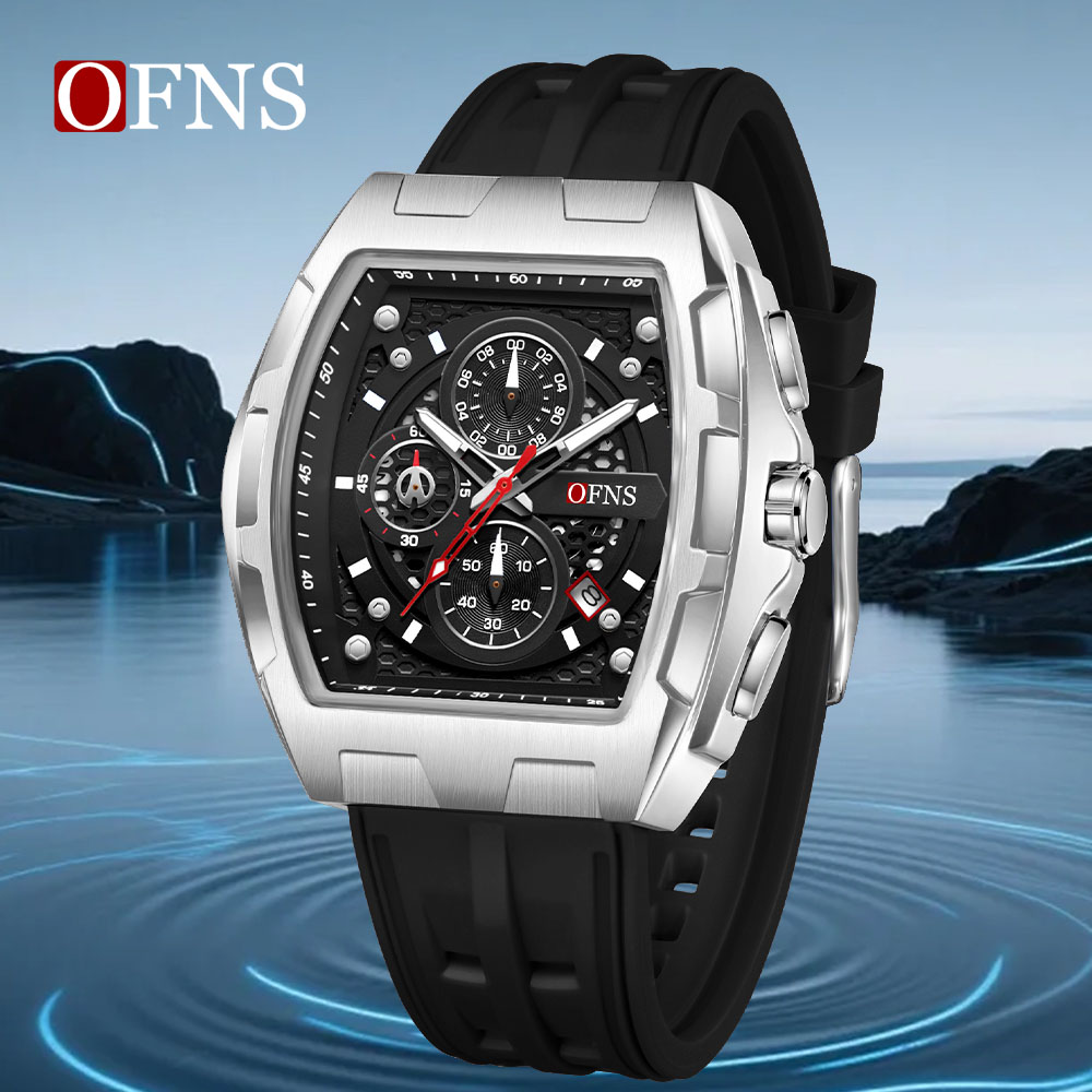 Luxury Watch Shop - OFNS Herenmode quartz horloge Multifunctioneel timinghorloge