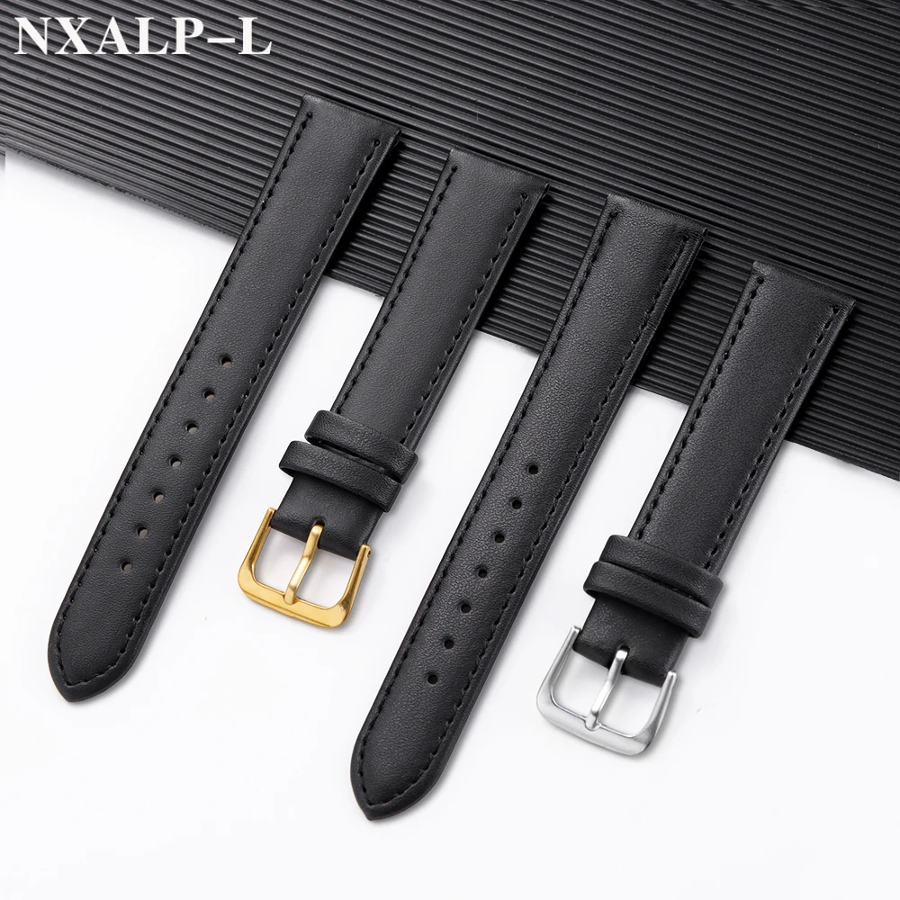 Dress Watch Ultra Thin - Universele polsband Ultradunne lederen horlogeband 8mm