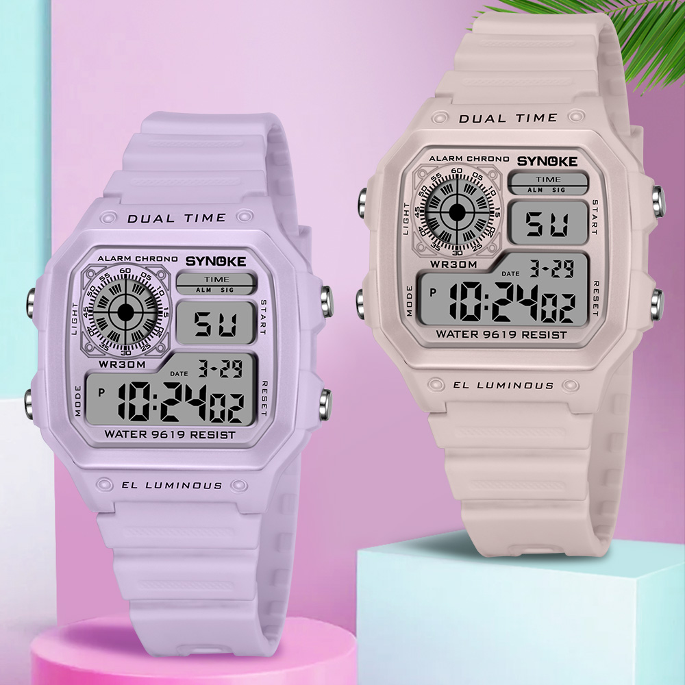 Perpetual Calendar Watch - SYNOKE Digitale Horloges Dame Sport Lichtgevend