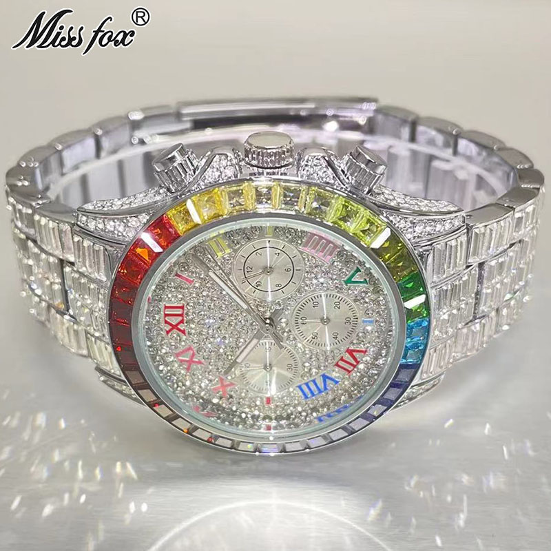Luxury Watch Affordable - Missfox Luxe Iced Horloge Voor Mannen
