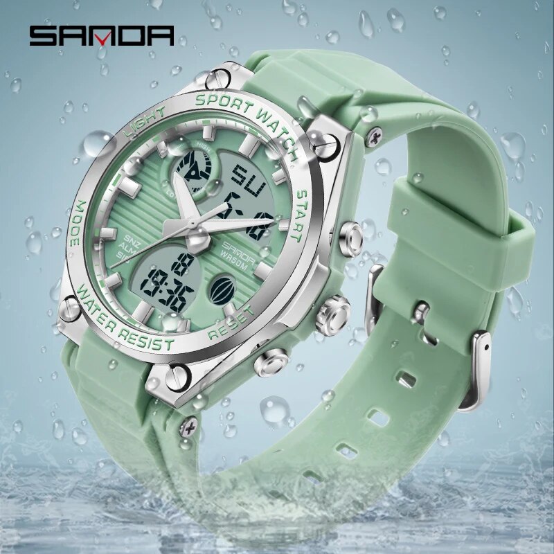 Perpetual Calendar Watch - Sanda Merk G Stijl Led Digitaal