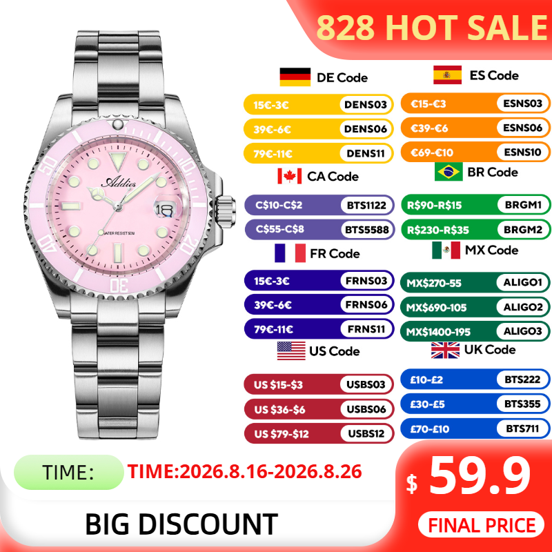 Luxury Watch Girl - ADDIES 36mm 50m Waterdichte Dameshorloges Beroemd