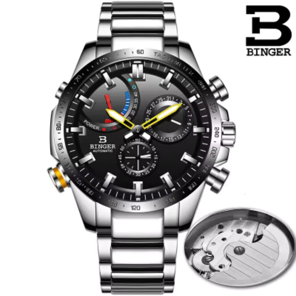 Luxury Watch German - Echte luxe Zwitserland BINGER merk herenhorloge