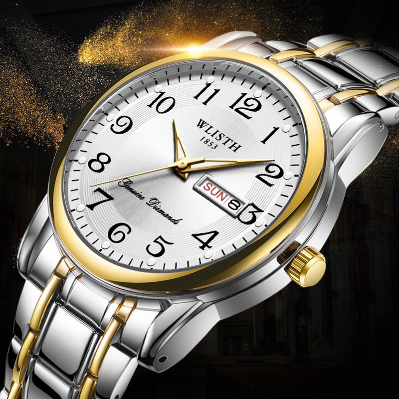 Perpetual Calendar Watch - Luxe heren quartz horloge digitaal polshorloge