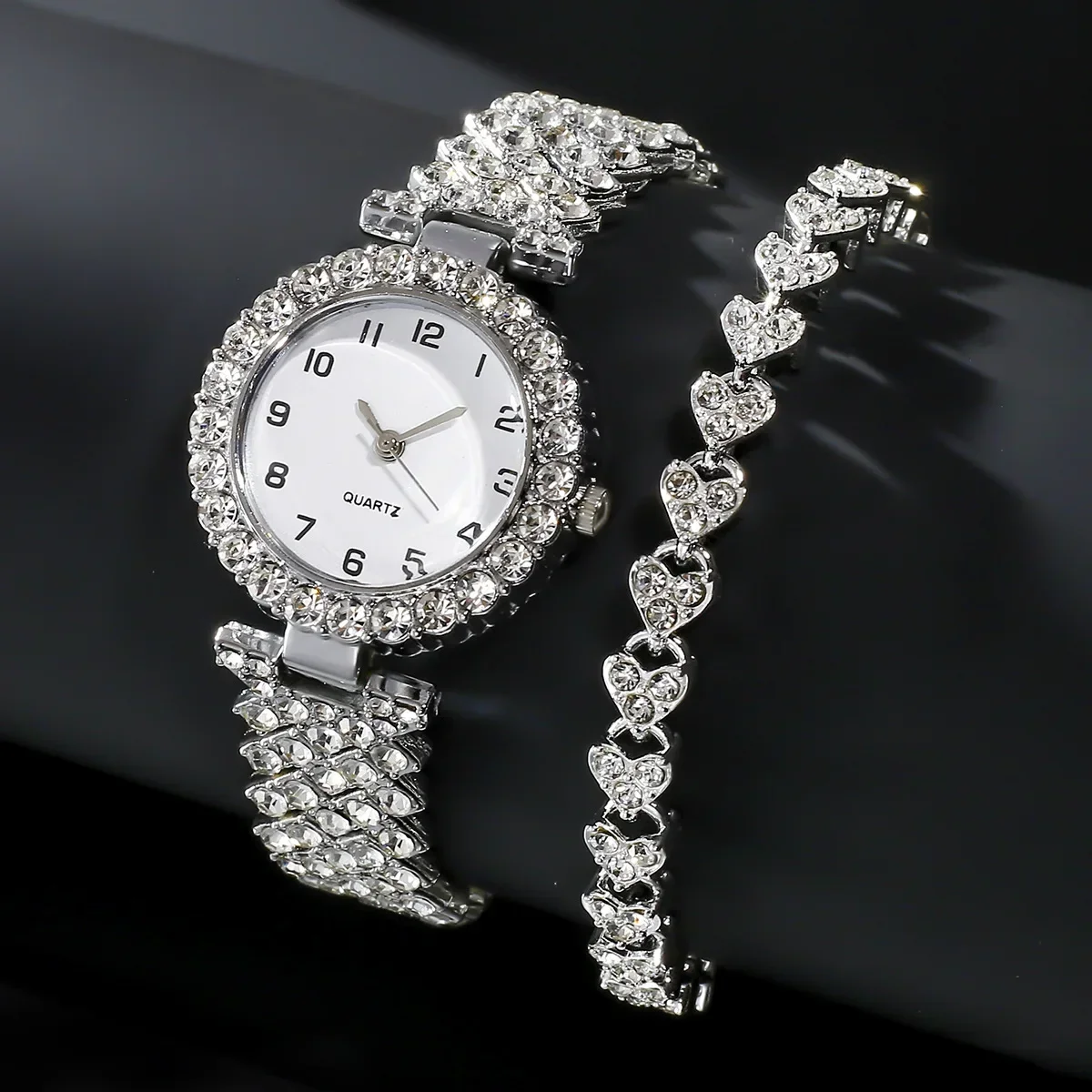 Luxury Watch Girl - 1 stks/2 stks Luxe Mode Vrouwen