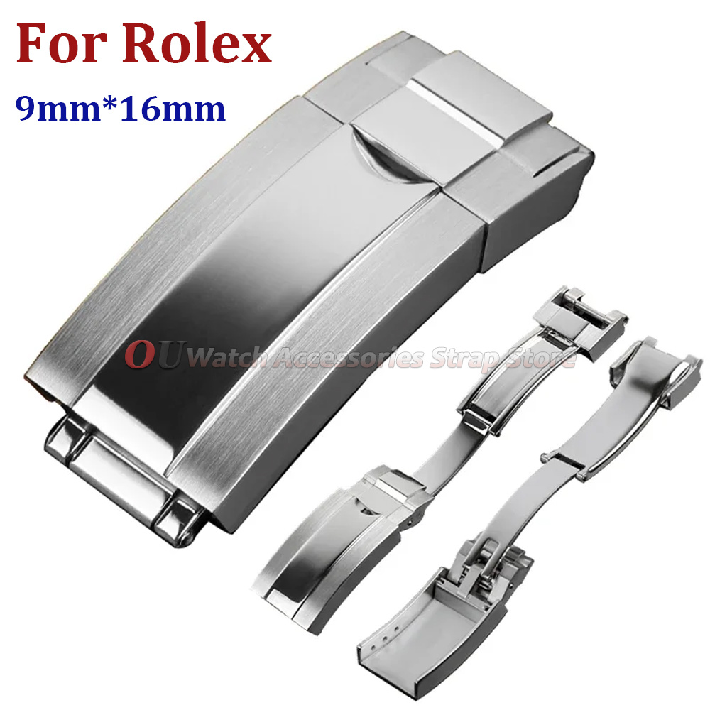 Luxury Watch Gold - 9mmx16mm roestvrijstalen vouwsluiting voor Rolex Submariner