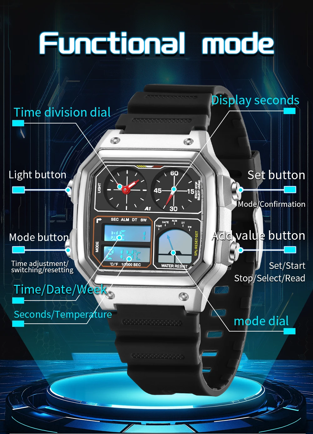 Mode SANDA 6257 Populair elekt - Luxury Watch Shop recensie en prijs
