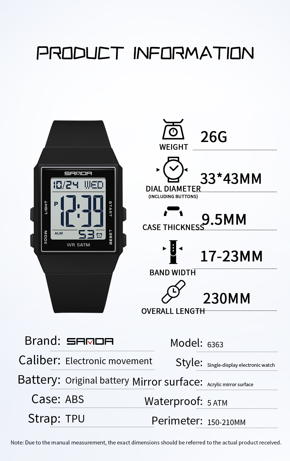 SANDA Student Casual digitale  - Luxury Watch Shop recensie en prijs