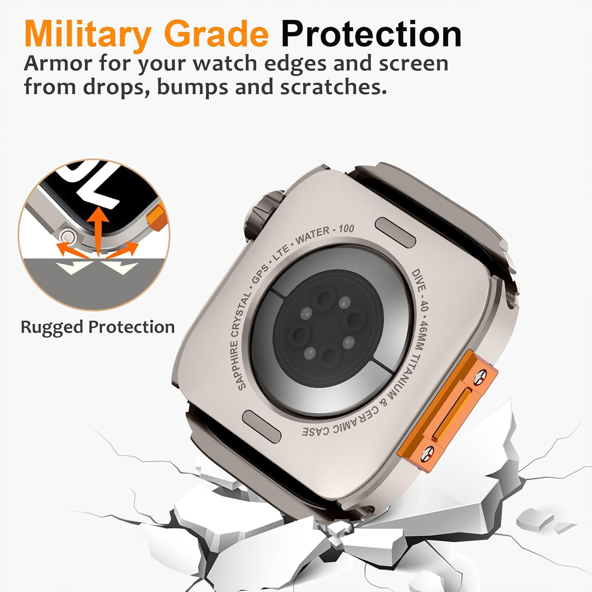 Case + band 2IN1 voor Apple Wa - Luxury Watch German recensie en prijs