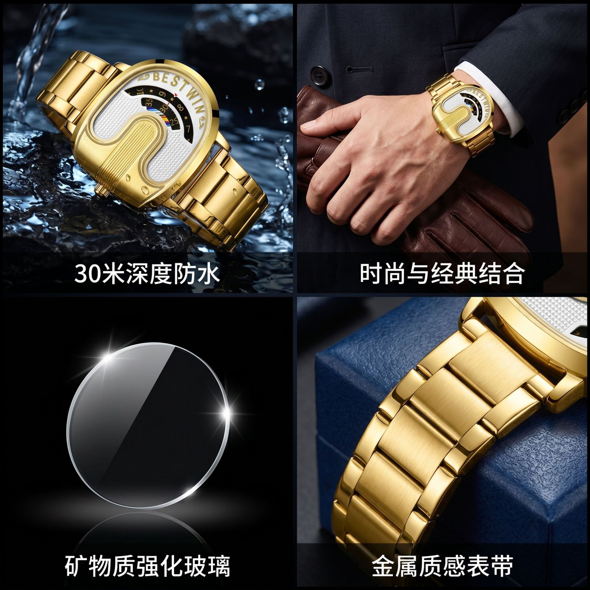 Gold Top Merk Luxe Herenhorlog - Luxury Watch Gold recensie en prijs