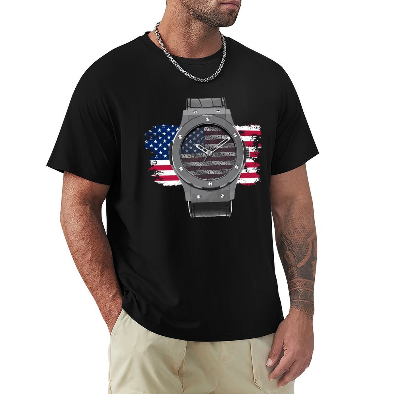 LUXE HORLOGETEKENING T-shirt H - Luxury Watch Drawing recensie en prijs