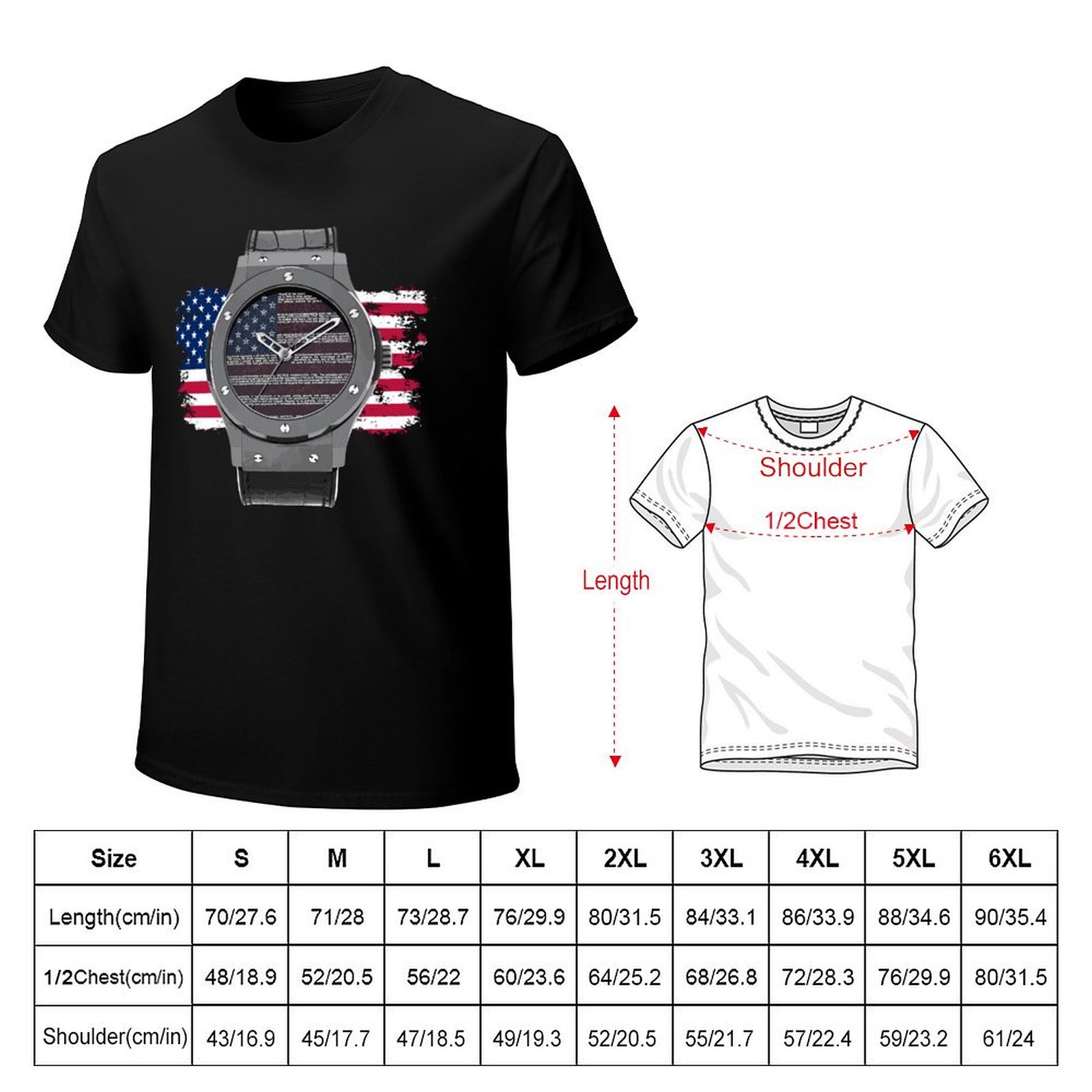 LUXE HORLOGETEKENING T-shirt H - Luxury Watch Drawing recensie en prijs