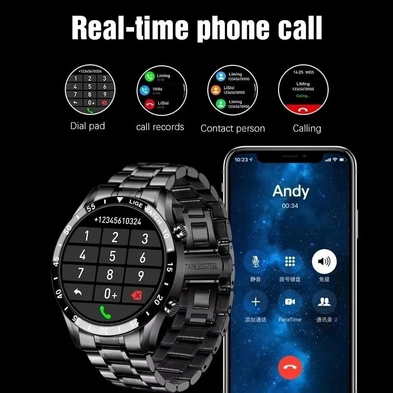 Luxe stalen smartwatch heren s - Luxury Watch In The World recensie en prijs