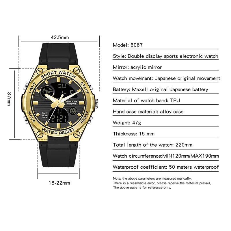 Sanda Merk G Stijl Led Digitaa - Perpetual Calendar Watch recensie en prijs