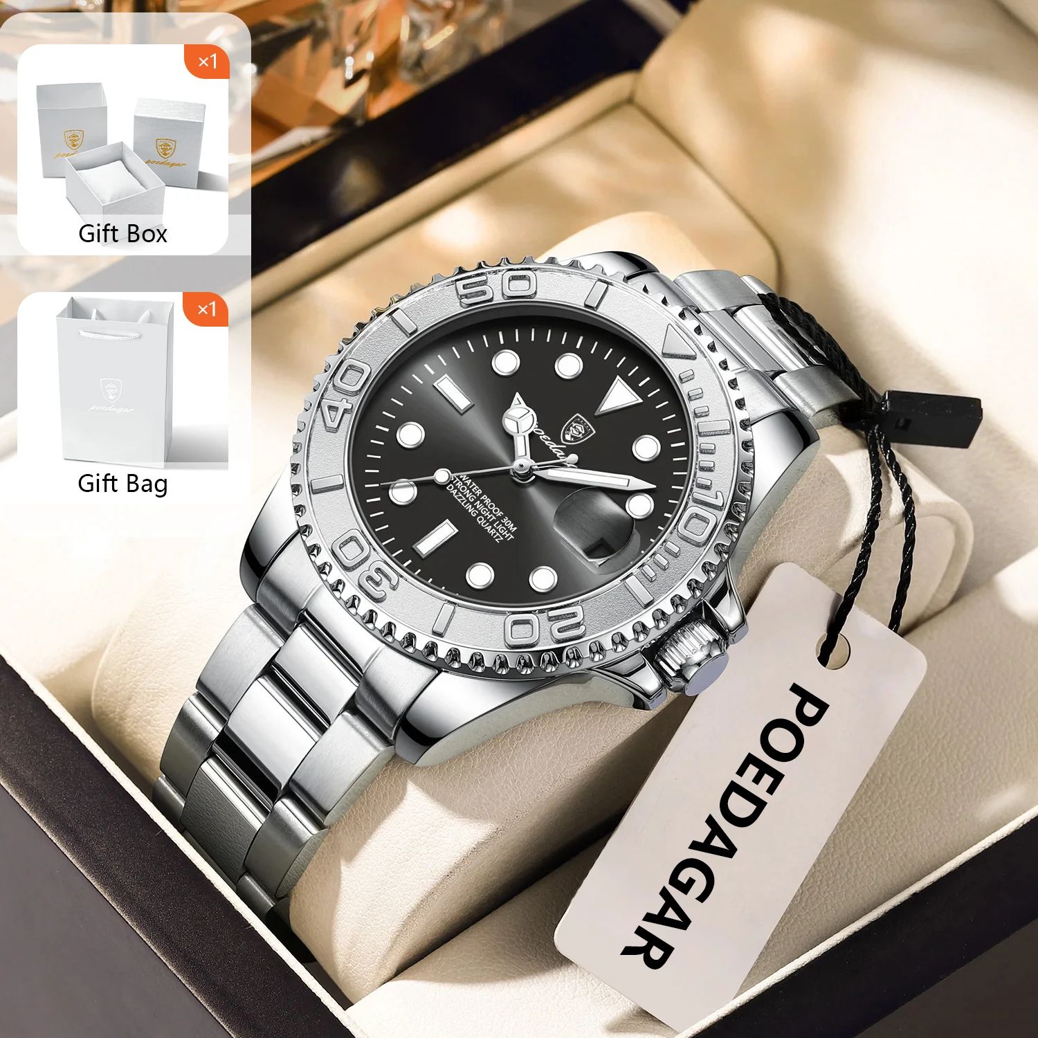 POEDAGAR Trendy Sport Man Horl - Luxury Watch With Bracelet recensie en prijs