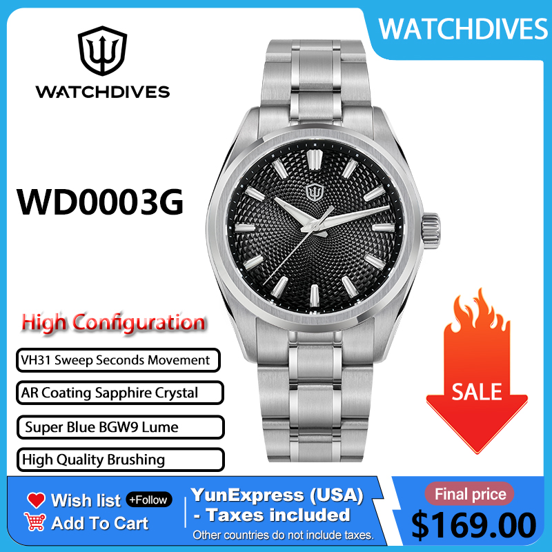 Watchdives WD0003G Guilloche D - Guilloché Dial Watch recensie en prijs