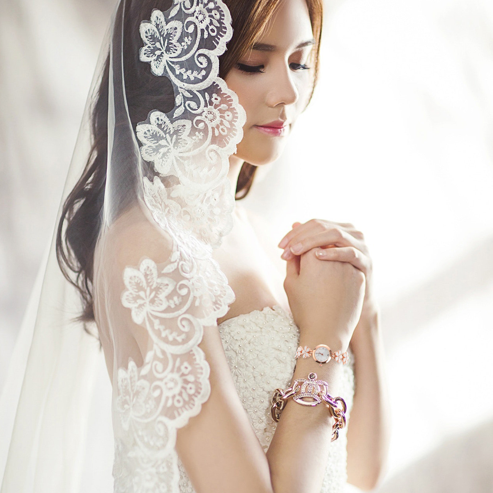 Prachtig horloge, witte armban - Luxury Watch With Bracelet recensie en prijs