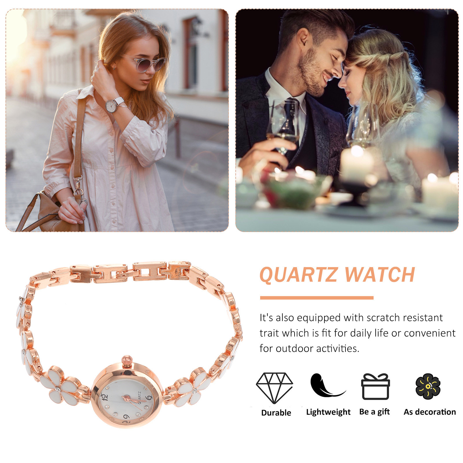 Prachtig horloge, witte armban - Luxury Watch With Bracelet recensie en prijs