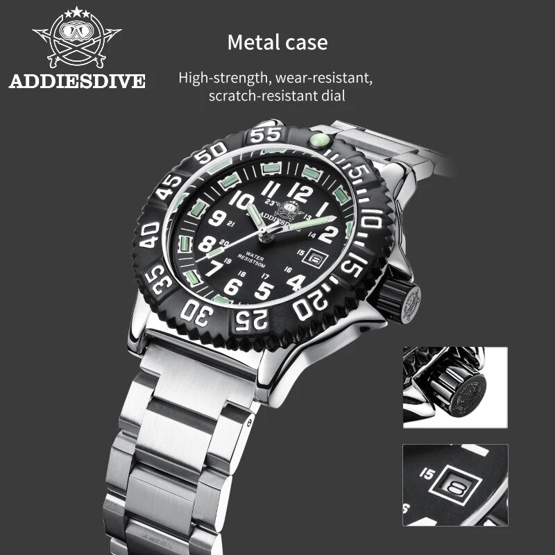 Addies Duik Mannen Mode Casual - Diver Watch 300M recensie en prijs