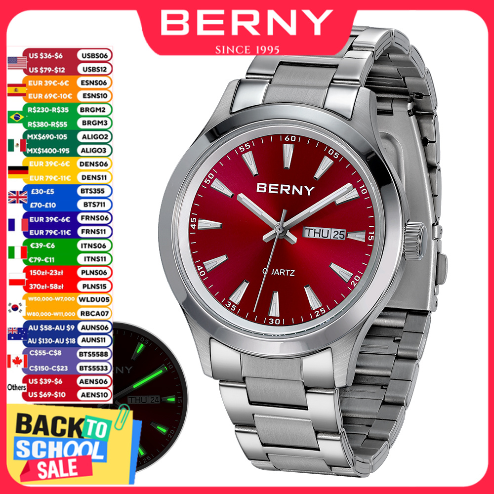 Berny Heren Quartz Horloge Mod - Luxury Watch Casio recensie en prijs