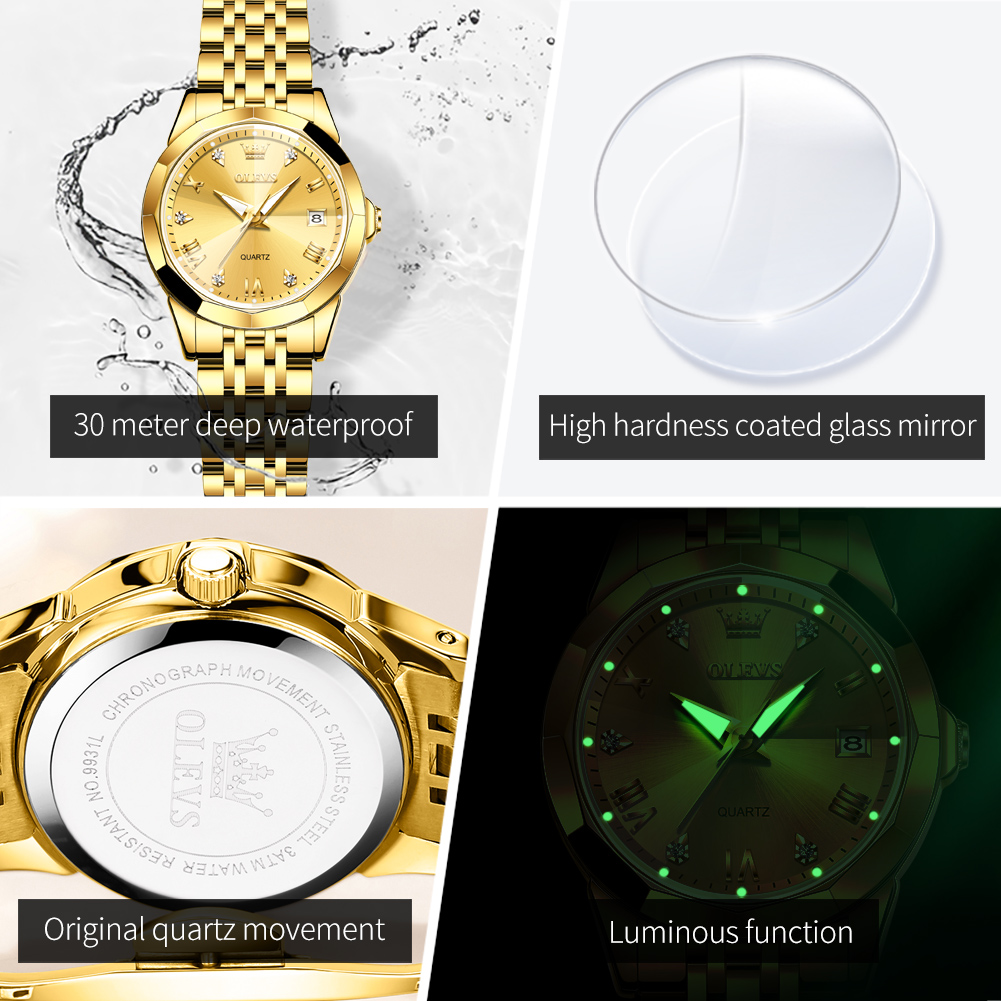 OLEVS Mode Gouden Horloge voor - Luxury Watch Girl recensie en prijs