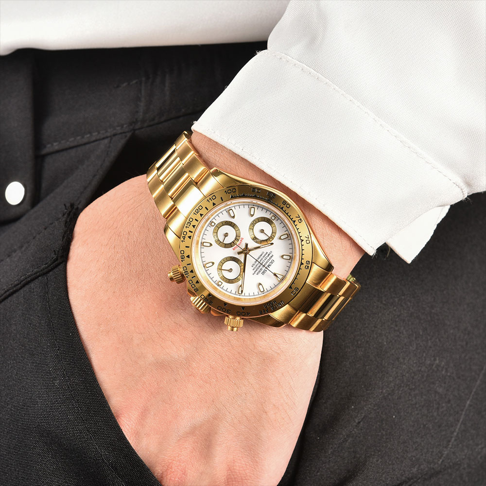 39 mm goud herenhorloge VK63 u - Luxury Watch Gold recensie en prijs