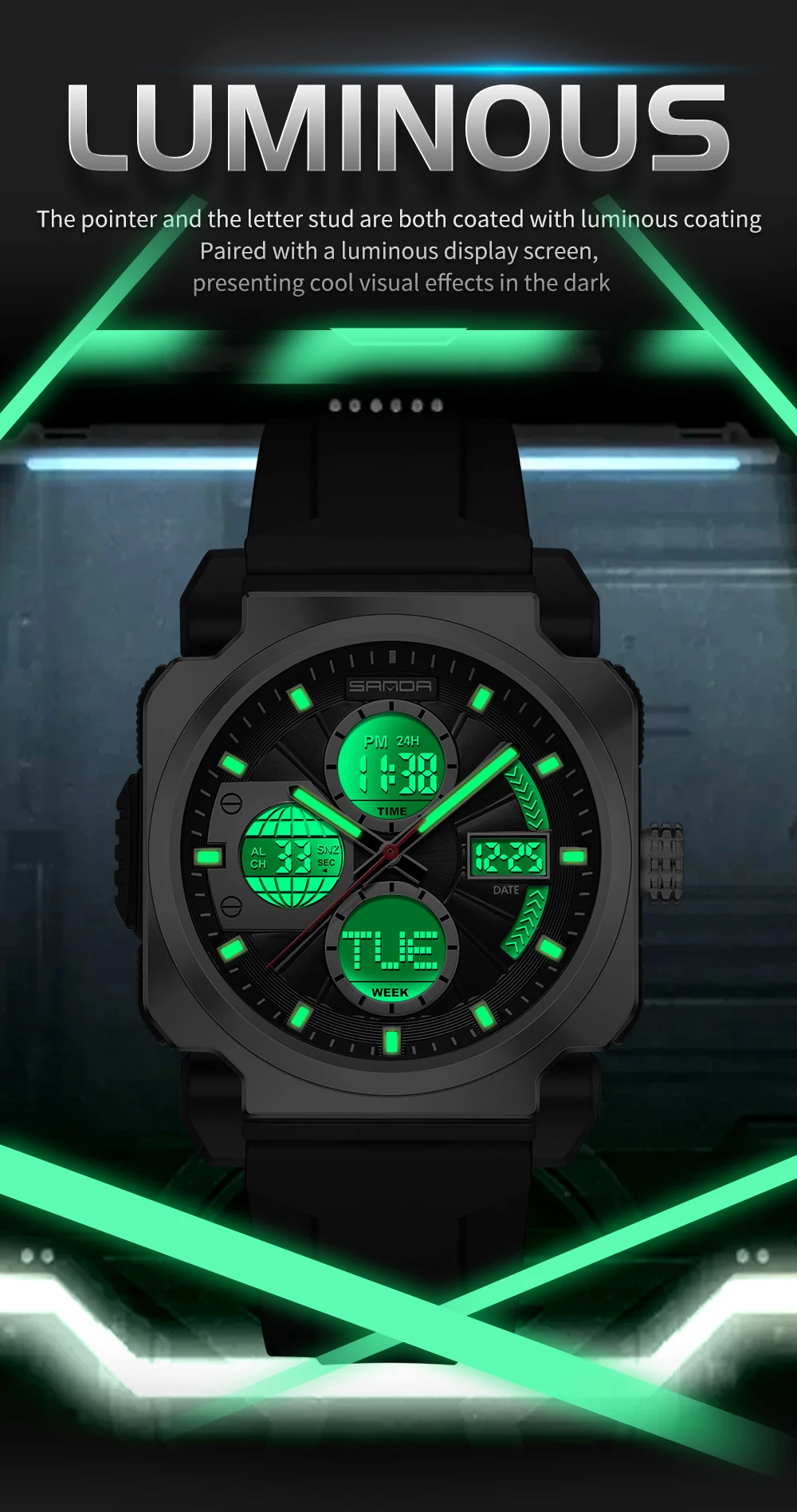 SANDA elektronisch herenhorlog - Luxury Watch Shop recensie en prijs