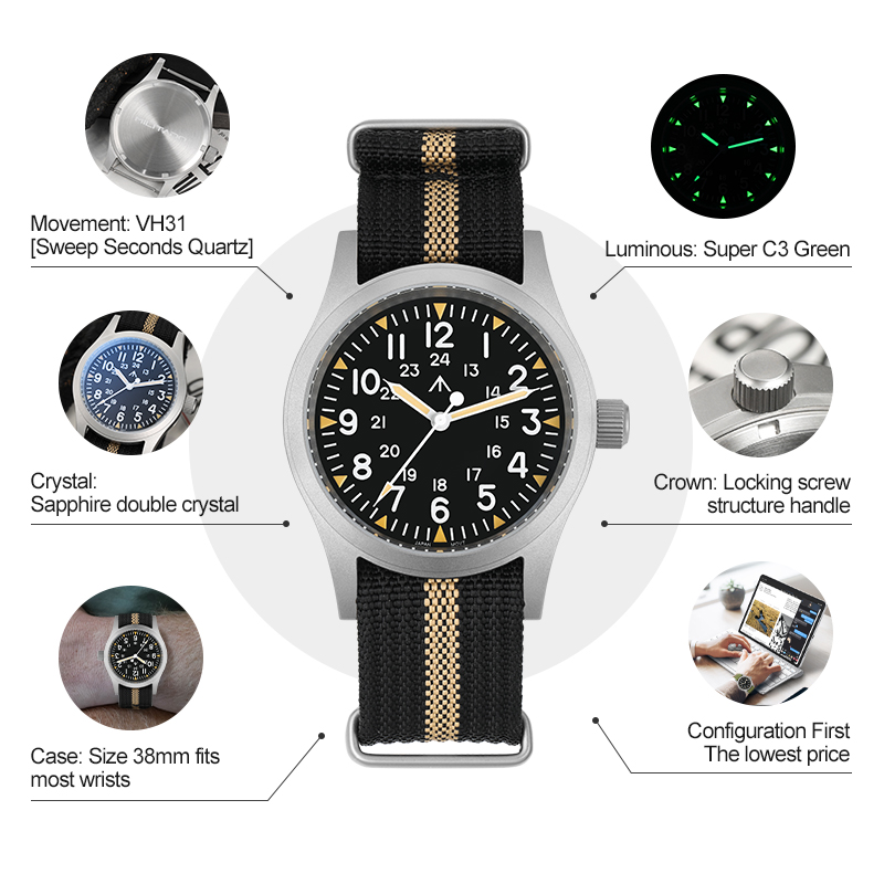 Militado ML05 Vintage horloge  - Diver Watch 300M recensie en prijs