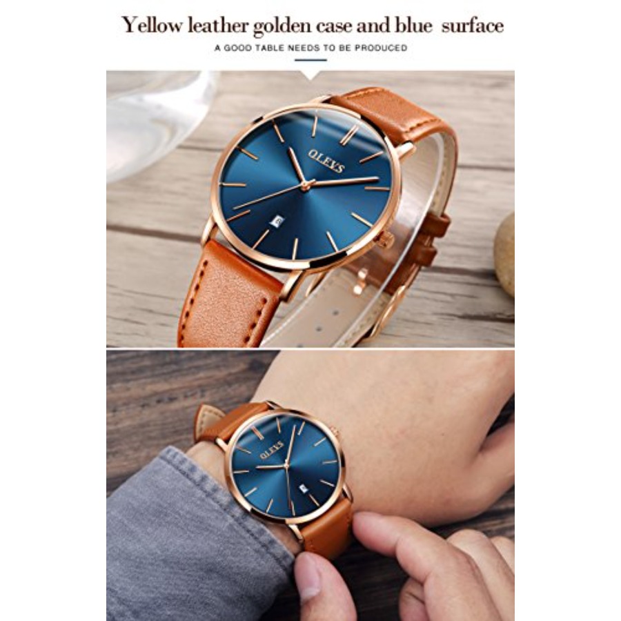 OLEVS Heren lederen horloges Z - Dress Watch Ultra Thin recensie en prijs