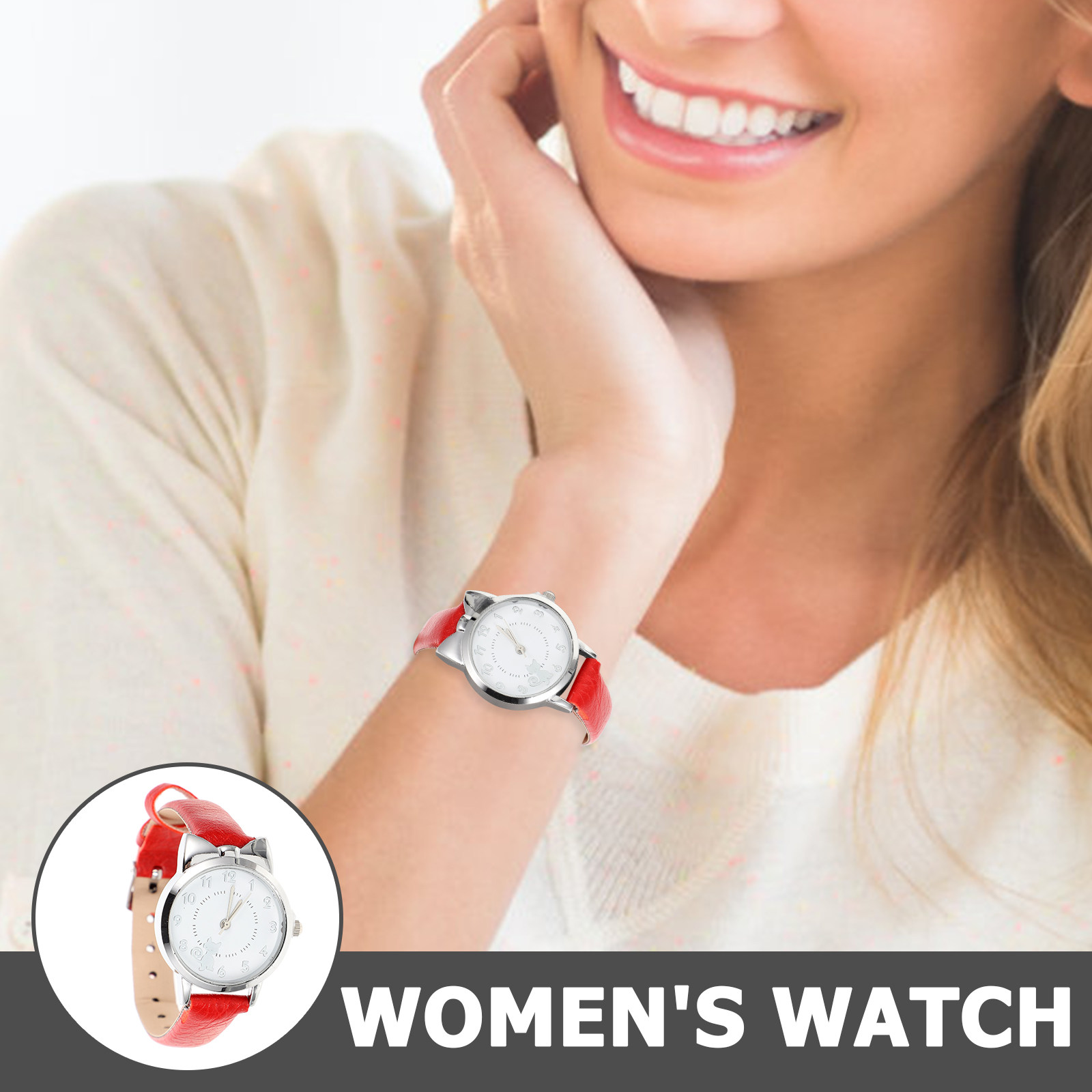 Dameshorloge met kleine kattet - Luxury Watch Drawing recensie en prijs