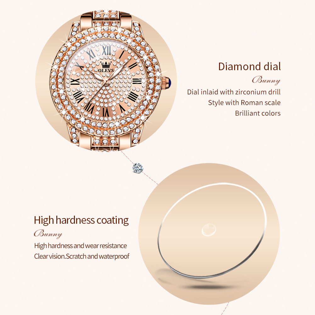 OLEVS 9943 Luxe volledig diama - Luxury Watch Girl recensie en prijs