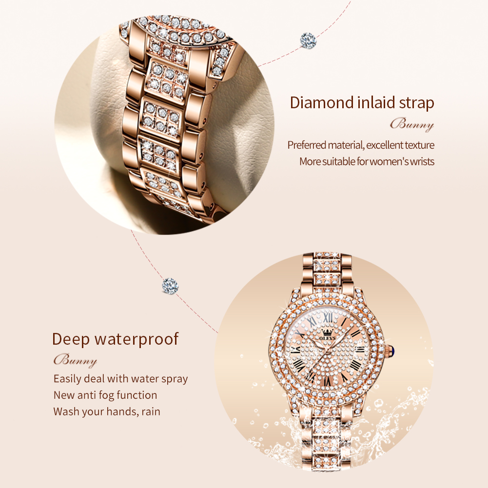OLEVS 9943 Luxe volledig diama - Luxury Watch Girl recensie en prijs